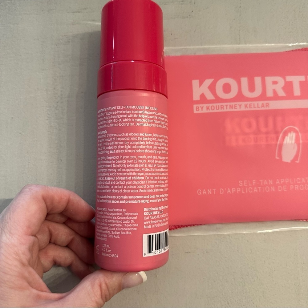 Kourtney Kellar Medium Self-Tan Lotion & Instant Mousse w/ Application Mitt NWT - Picture 3 of 8
